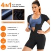 URSEXYLY Traje de sauna para mujer, chaleco de sudor, entrenador de cintura, 3 en 1, adelgazante, moldeador de cuerpo completo,