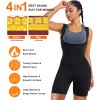 URSEXYLY Traje de sauna para mujer, chaleco de sudor, entrenador de cintura, 3 en 1, adelgazante, moldeador de cuerpo completo,