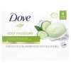 Dove Barra de belleza para el cuidado de la piel para una piel más suave, pepino y té verde, más hidratante que el jabón en