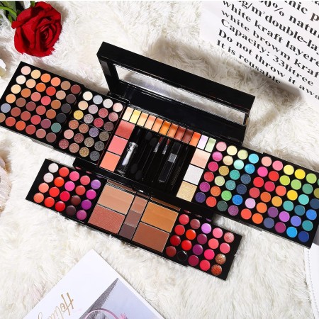 Kit de maquillaje profesional todo en uno para mujeres, kit completo de paleta de maquillaje de 186 colores, incluye sombra de