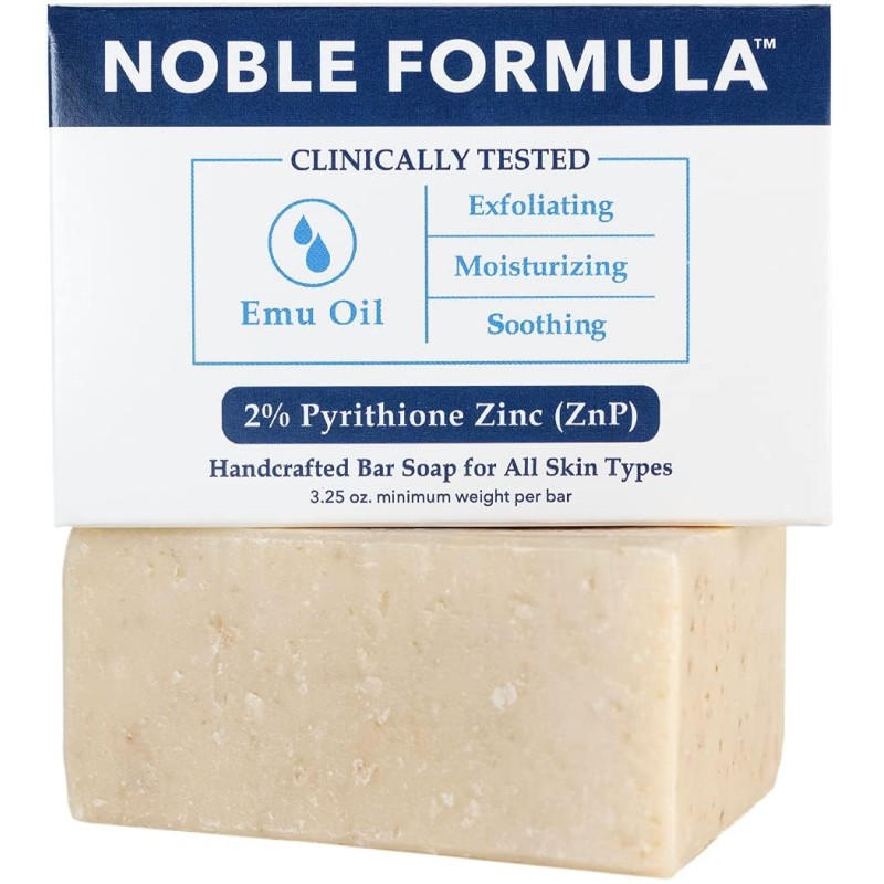 Pastilla de jabón de aceite de argán de Noble Formula que contiene 2 % de piritionato de zinc (ZnP), 3.25 onzas