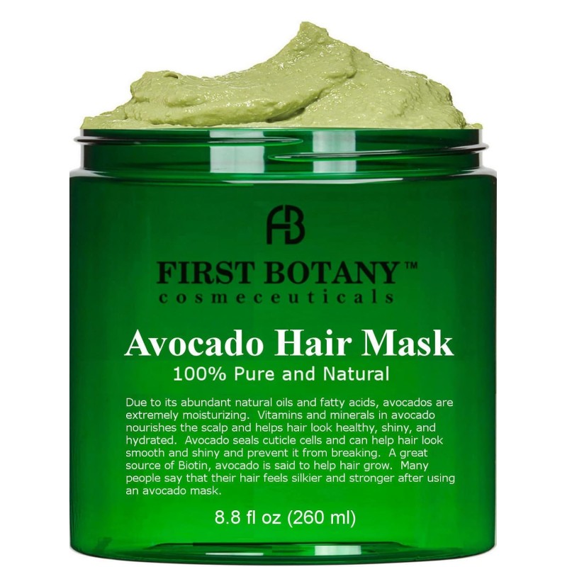 Mascarilla nutritiva para el cabello con karité de aguacate, mascarilla reparadora para cabello seco dañado y crecimiento,