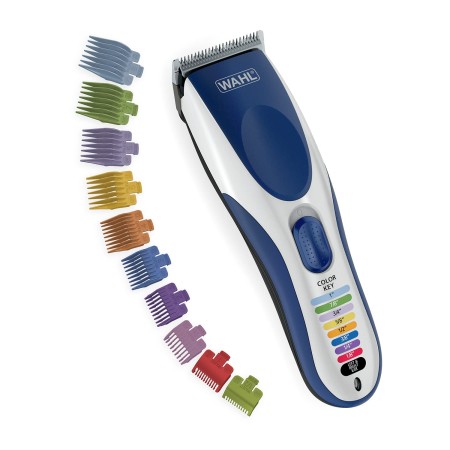 Máquina para cortar pelo de Wahl Color Pro, recargable, inalámbrica, 21 piezas codificadas con colores para corte de pelo, con