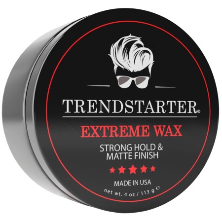 TRENDSTARTER - CERA EXTREMA (4 oz) - Agarre fuerte - Acabado mate - Muestra de tamaño de viaje gratis incluida mientras duren