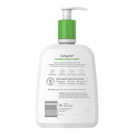 Cetaphil Hidratante corporal, loción hidratante hidratante para todo tipo de piel, adecuada para pieles sensibles, 20 onzas, sin