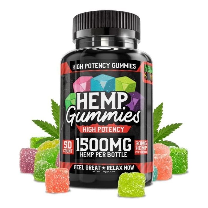 Hemp Bombs Gomitas de cáñamo de alta potencia extra fuerte – dolor, relajación, estrés y estado de ánimo – Suplemento de goma