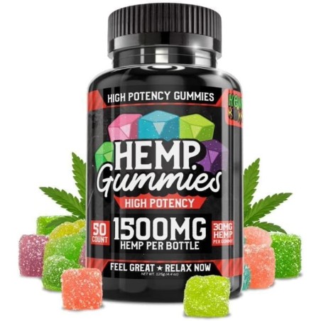 Hemp Bombs Gomitas de cáñamo de alta potencia extra fuerte – dolor, relajación, estrés y estado de ánimo – Suplemento de goma