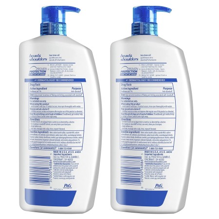 Head & Shoulders Champú anticaspa de árbol de té, 32.1 onzas líquidas cada uno, paquete doble