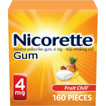 Nicorette Chicle de nicotina, 4 mg, Fruta Chill 160 unidades