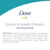 Dove Nourishing Secrets Champú para cabello seco coco e hidratación con aroma refrescante a lima, 12 onzas, 6 unidades