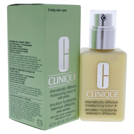 Clinique Loción hidratante dramáticamente diferente+ con bomba de piel mixta muy seca a seca 4.2 oz / 4.2 fl oz