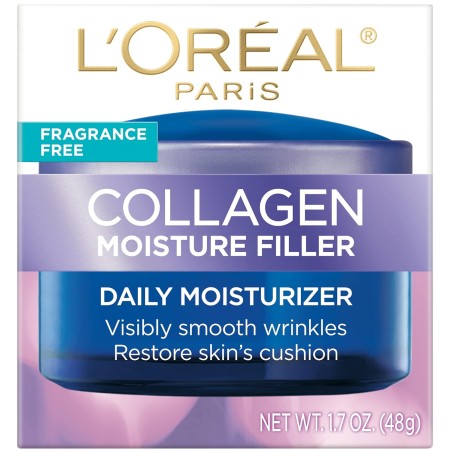 Crema humectante de día y noche L'Oreal Paris con colágeno, 1.7 onza