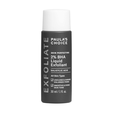 Paula's Choice Skin Perfecting - Exfoliante líquido de ácido salicílico al 2% BHA, exfoliante facial suave para puntos negros,