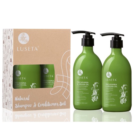 Luseta Champú y acondicionador de vinagre de sidra de manzana para pérdida de cabello, aclaración, caspa, sin sulfato, para