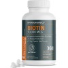 Bronson Biotin 10,000 MCG apoya la producción de energía saludable para el cabello, la piel y las uñas y la producción de