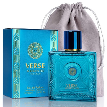 NovoGlow Verse Adonis para hombres – 3.4 onzas fluidas bolsa de transporte de perfume para hombre – Combinación refrescante de