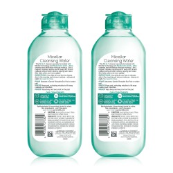 Garnier SkinActive Agua micelar con ácido hialurónico, limpiador facial y removedor de maquillaje, 13.5 onzas líquidas (13.5 fl