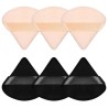 Pimoys 6 esponjas de maquillaje triangulares para rostro, esponjas, suaves de terciopelo para polvos sueltos/fijadores, esponja