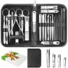 Kit profesional de manicura y pedicura de 26 piezas, juego de cortaúñas.