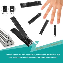 Kit profesional de manicura y pedicura de 26 piezas, juego de cortaúñas.