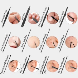 Kit profesional de manicura y pedicura de 26 piezas, juego de cortaúñas.