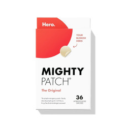 Parches Mighty Patch™ Original de Hero Cosmetics: parches hidrocoloides para reducir granos y espinillas en una sola aplicación;