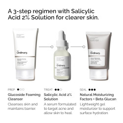 The Ordinary The Acne Set, régimen de cuidado de la piel en 3 pasos con limpiador espumoso con glucósido