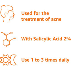 Amazon Basics Tratamiento avanzado para manchas de imperfecciones con medicamento para el acné con ácido salicílico