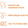 Amazon Basics Tratamiento avanzado para manchas de imperfecciones con medicamento para el acné con ácido salicílico