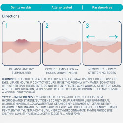 Parches hidrocoloides para imperfecciones CeraVe, control de imperfecciones con absorción de grasa