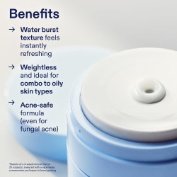 Crema hidratante ligera con ácido hialurónico y niacinamida + Piel grasa - Apta para el acné