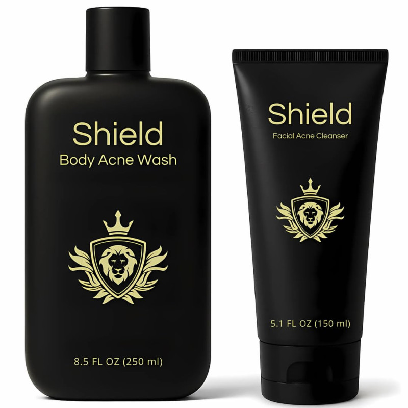 Shield Paquete de lavado de acné para hombres y niños