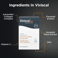 Viviscal - Suplementos para el crecimiento del cabello para mujer, con complejo de colágeno patentado