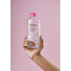 Agua micelar de limpieza para el rostro, todo en 1 limpiador y desmaquillante, Garnier, Normal