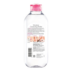Agua micelar de limpieza para el rostro, todo en 1 limpiador y desmaquillante, Garnier, Normal