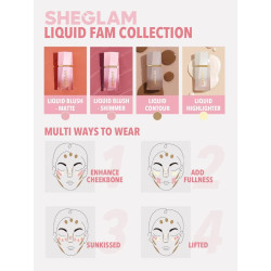 SHEGLAM Color Bloom Colorete líquido para mejillas Acabado mate - Love Cake