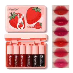 Eakroo Mini lápiz labial líquido de 6 colores, brillo de labios para mujeres, rubor para mejillas