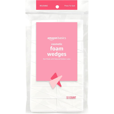Amazon Basics Cuñas de espuma cosmética para maquillaje, 32 unidades