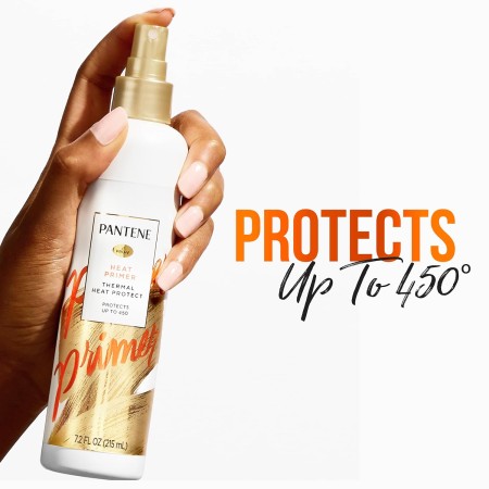 Pantene Pro-V Spray protector de calor, imprimación térmica para cabello, paquete de 3, 21.6 onzas en total
