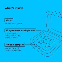 Starface Hydro-Star + Parches para granos con ácido salicílico y Big Blue Compact