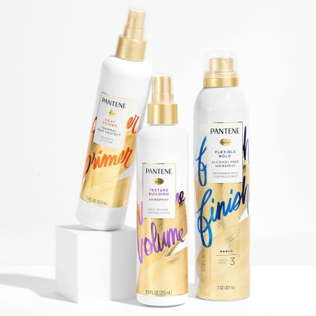 Pantene Pro-V Spray protector de calor, imprimación térmica para cabello, paquete de 3, 21.6 onzas en total