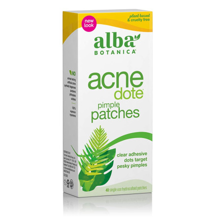 Parches para espinillas para la cara marca Alba Botanica Acnedote