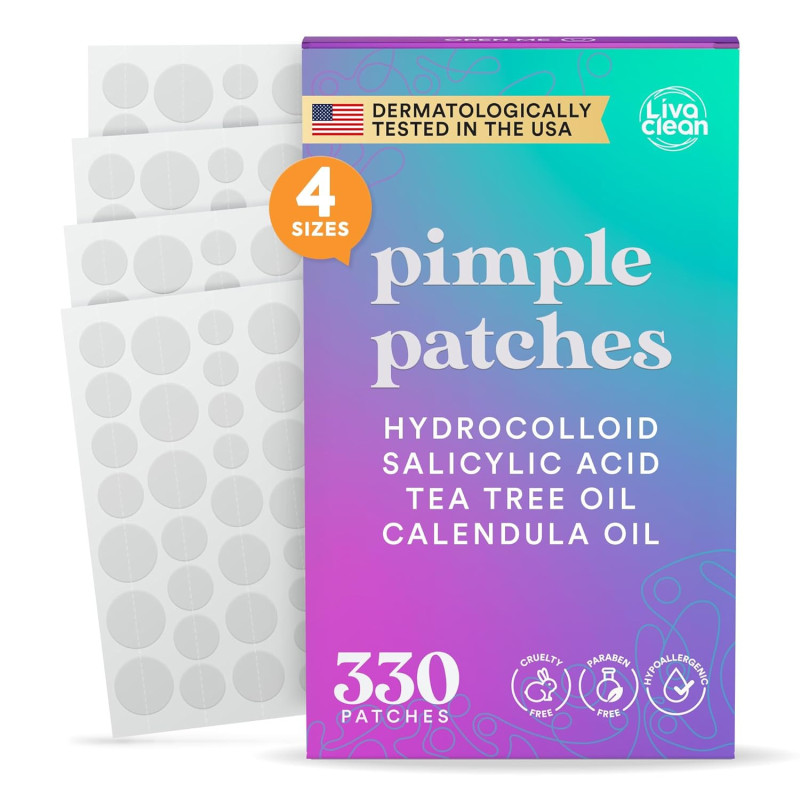 LivaClean 330 CT Parches para granos faciales con ácido salicílico