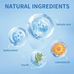 Parches de espinillas para cara, 3 tamaños, 510 parches hidrocoloides para para cubrir granos e imperfecciones