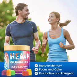 HOOLOO Gomitas de cáñamo para adultos, 6 sabores afrutados para dormir profundamente