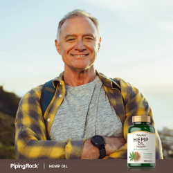 Piping Rock Cápsulas de aceite de cáñamo de 1400 mg