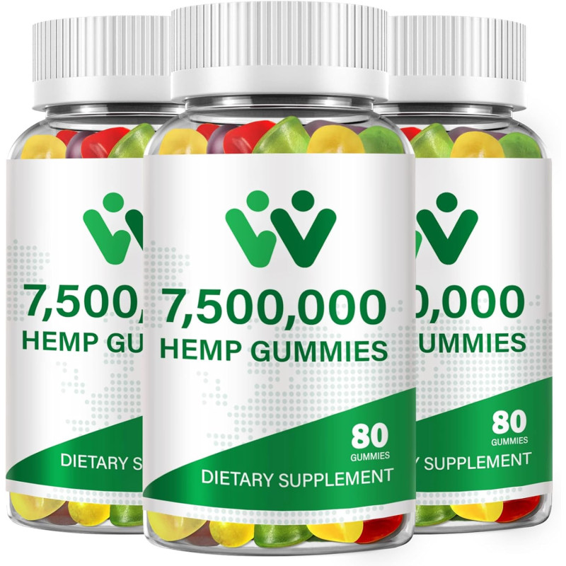 3 paquetes de gomitas de cáñamo orgánico 7,500,000 de alta resistencia