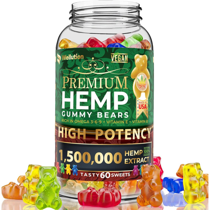 Wellution - Gomitas de cáñamo 1,500,000 XXG de alta potencia