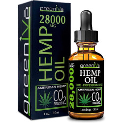 GreenIVe 28,000 mg de aceite de cáñamo con extracción vegana Omegas C02
