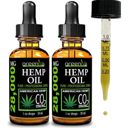 GreenIVe 28,000 mg de aceite de cáñamo con extracción vegana Omegas C02